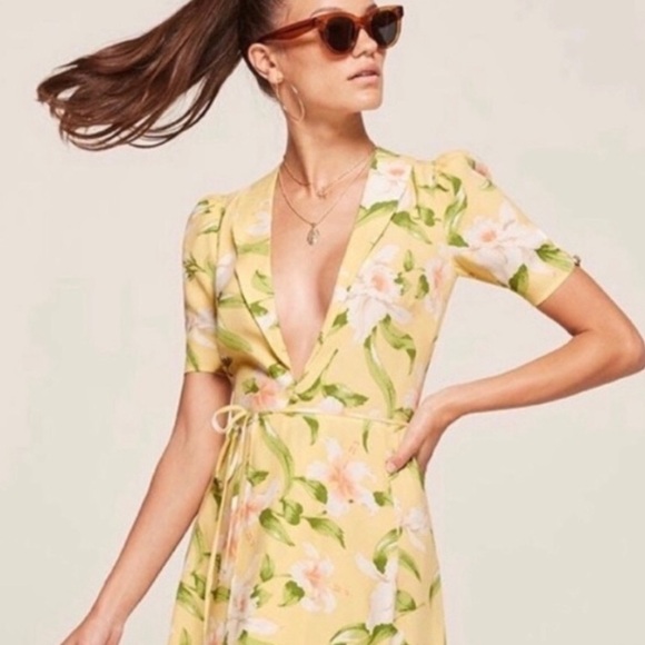 Reformation Calais Open Back Floral Dress - Picture 2 of 7